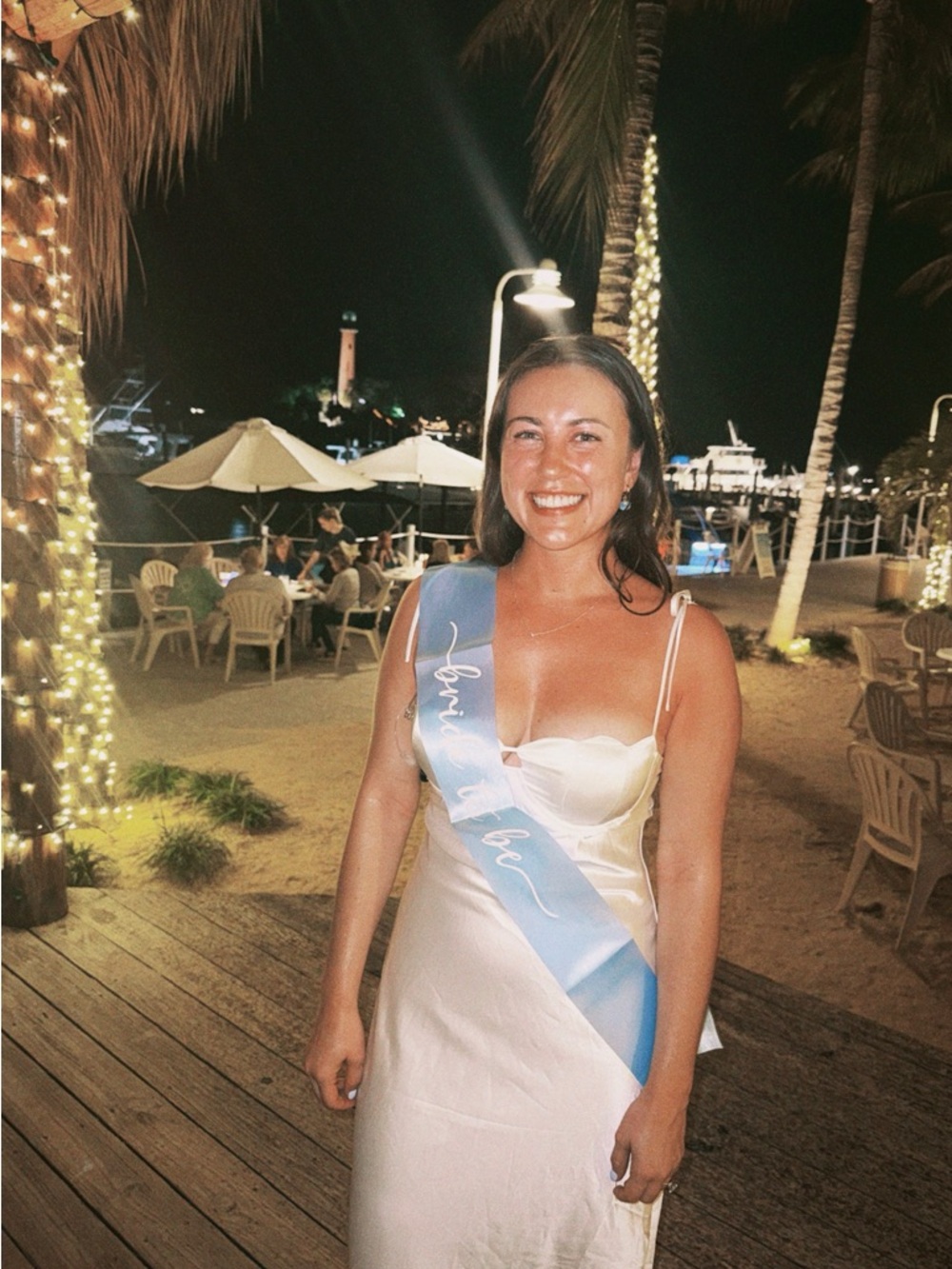 White Satin Slip Dress with scalloped detail